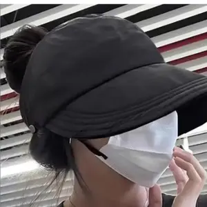 Foldable Women's Sun Hat with Wide Brim and Breathable Top - Perfectfor Ponytails