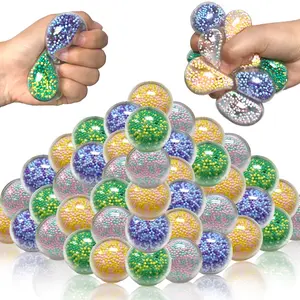 5/10/20 Round Squeeze Balls, Stress Relief Toys with Foam Filling, Ceiling Sticky Balls, Classroom Stress Relievers, Birthday Gifts, Squishies, Stress Ball Without Net