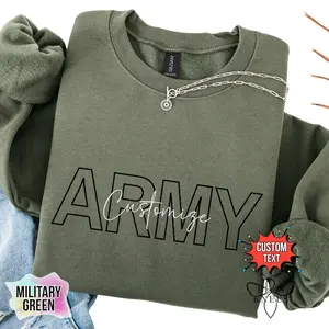 Army Spouse sweatshirt with Name, Army Shirt, Veteran Wife, Army Spouse