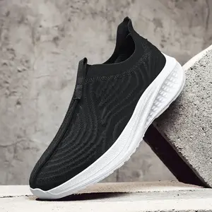 Cross-border unisex large size 48 slip-on sock shoes, ultra-light soft sole, 2025 new model, breathable mesh shoes, size 47 hiking shoes
