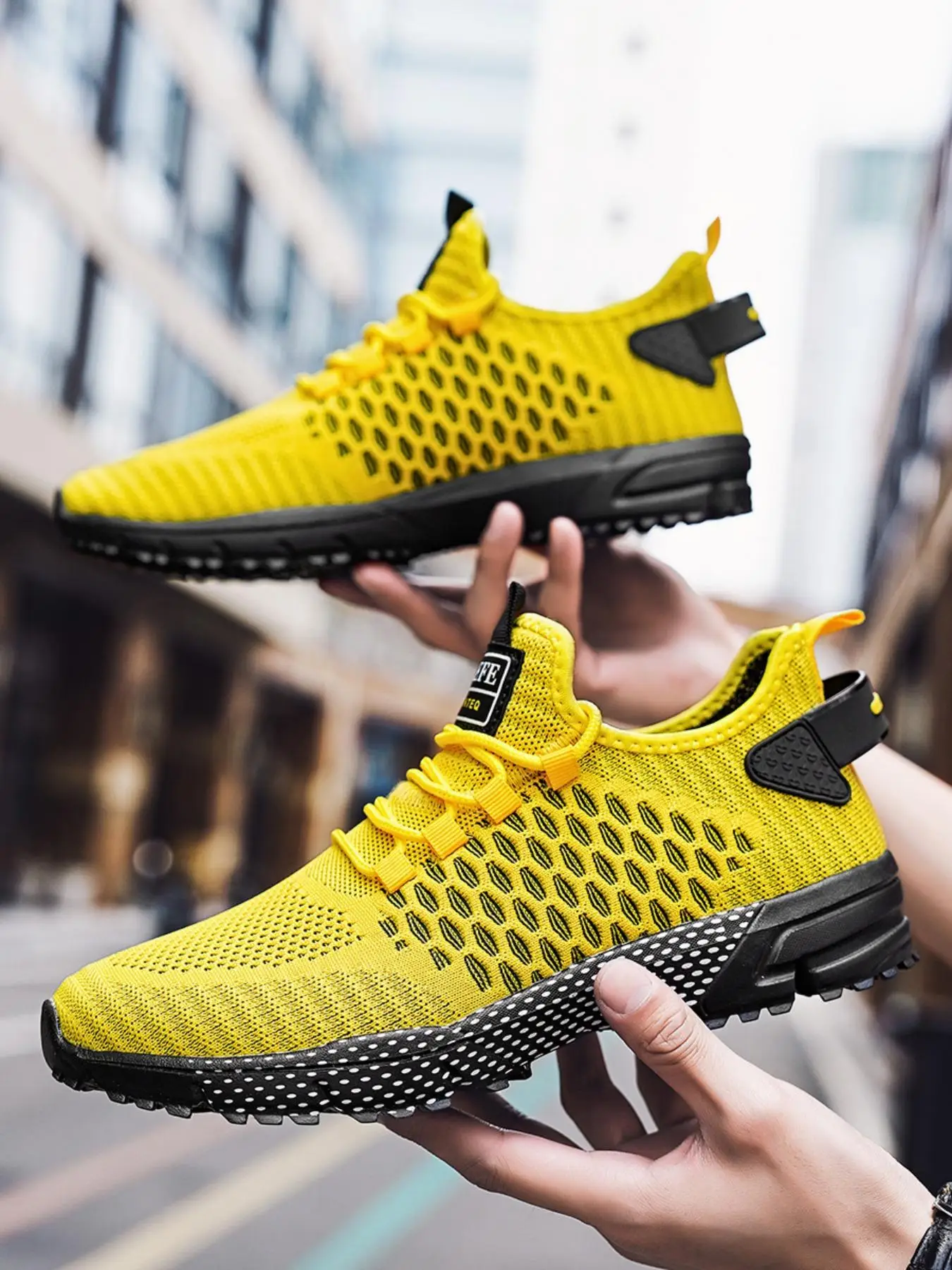 Men's Sporty Lace Up Low Top Sneakers, Lightweight Breathable Comfortable Running Shoes, Sports Shoes for Daily Wear