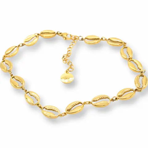 Coastal Anklet with Adjustable Length for Women Vacuum Gold Plated Stainless Steel