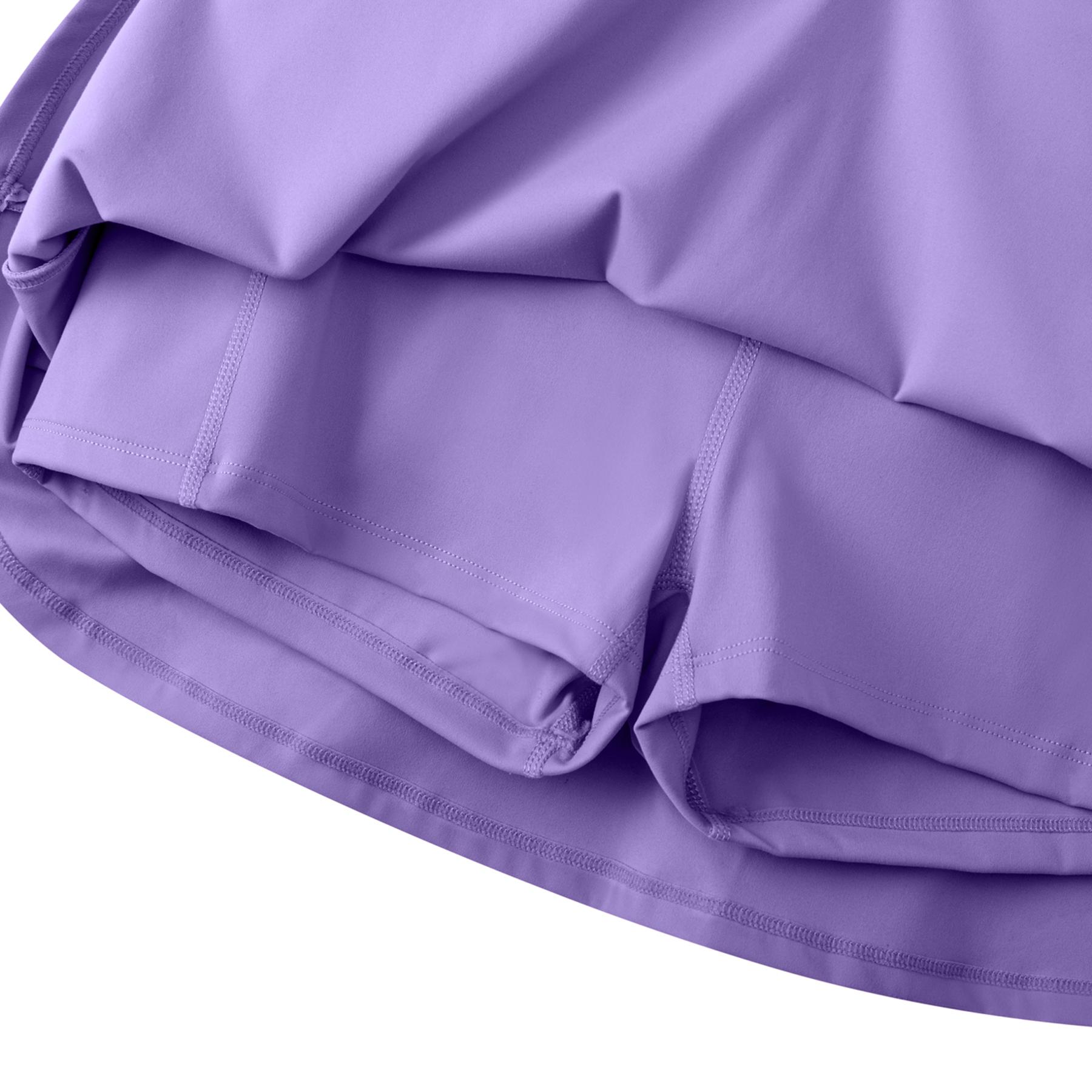 3-Piece  /3-Pcs Women's Plain High Waist Button Front Sports Skort, Casual Pocket Design Skort for Gym Yoga Running Workout, Ladies Gym Shorts Sportswear for All Seasons