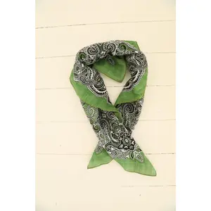 Rae: Western Scarves in Cotton Cashew Green