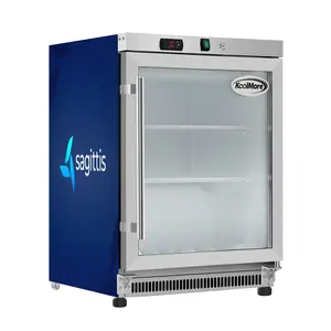 24 in. Commercial Countertop Display Freezer in White with Stainless Steel and Glass Door, 4.6 Cu. ft. - Wrap