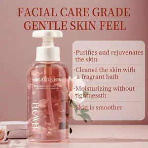 BEAUTNICE Jasmine Rose Petal Shower Gel 300ml - Long-lasting Luxury Scented with Natural Plant Extracts for Sensitive Skin - Gentle Foam for Daily Cleansing & Multieffect Skincare Moisture Fragrance Flower Aroma