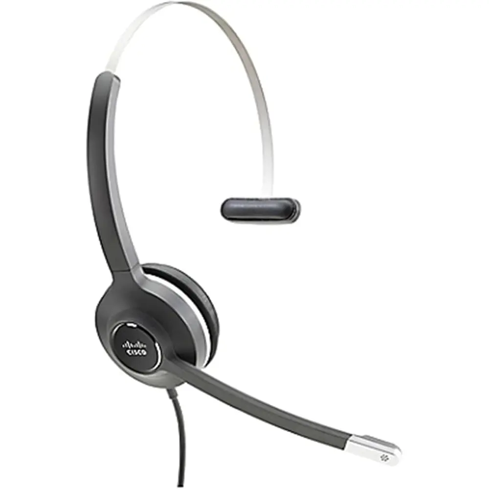 Cisco 531 Wired Mono Headset - Single Earpiece, USB-A Adapter, Cable Connection, Built-in Mic, Noise Reduction, High-Fidelity Audio for Office Calls