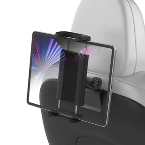 Rear Seat Tablet Holder for Tesla Model 3/Y Car Rear Seat Special Fixed Cell Phone Tablet Holder Swivel with Metal Ball HeadFamily Party Entertainment Rear Seat Tablet Holder for 4-12.9 Inches magnetic mount