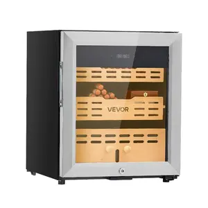 VEVOR Electric Humidor, 50L, 300 Counts Electric Cigar Humidor Cabinet with Compressor Cooling, Constant Humidity Temperature Control, Spanish Cedar Wood Shelves Drawers, 2 Layers, for Household