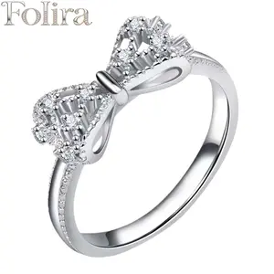 Elegant Bowknot Cubic Zirconia Women’s Ring | Versatile for everyday wear, cocktails, and parties | Sizes 5–10