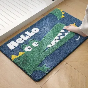 Faux cashmere cartoon floor mat