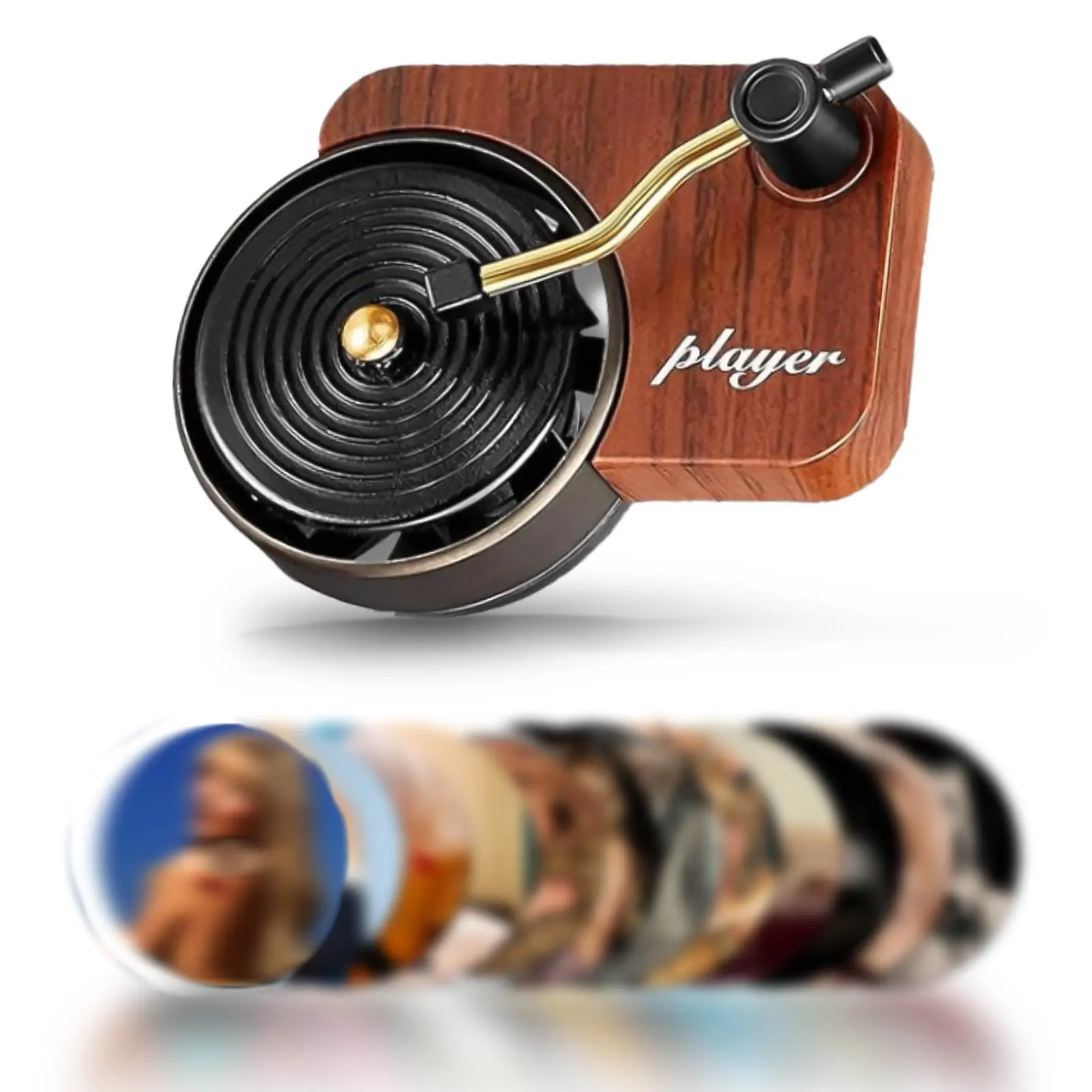 12pcs Record Player Car Air Fresheners - Cool Pop Singer Themed Car Interior Decoration & Fragrance Accessory, Cars Accessories, Car Decoration