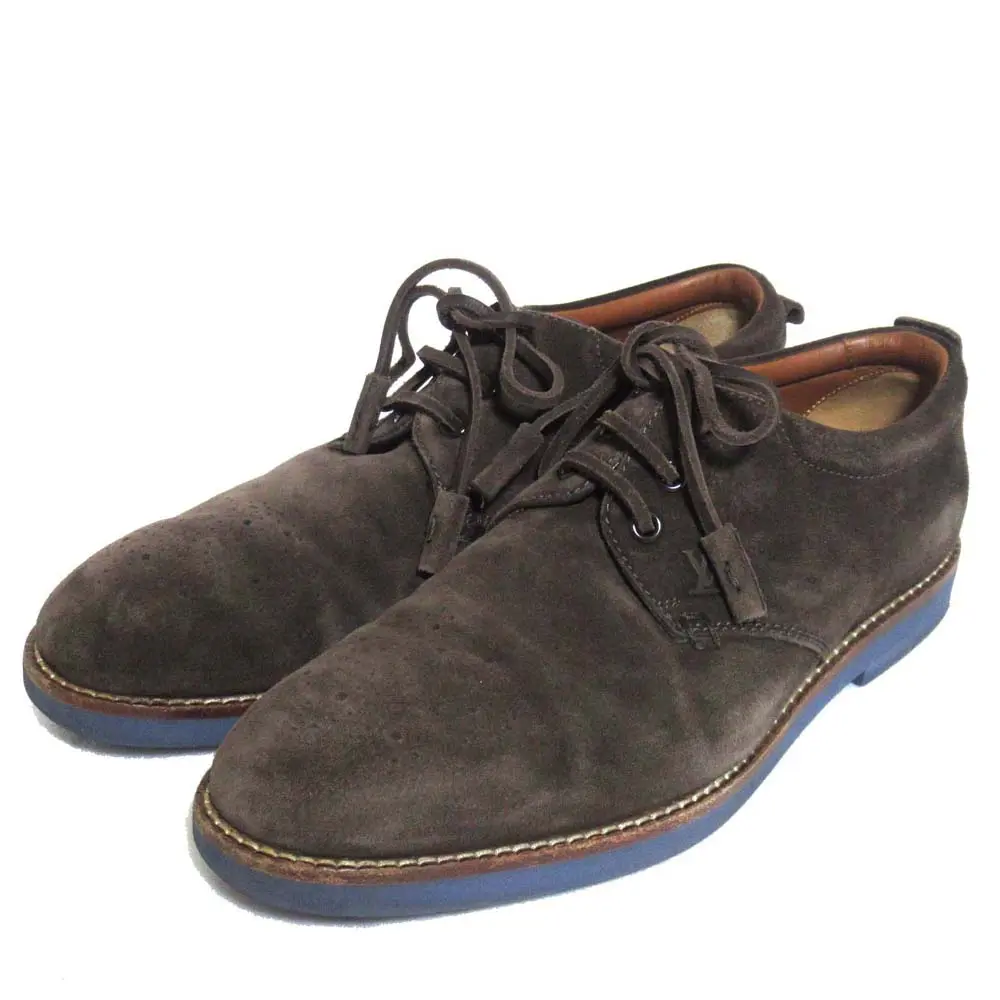 Pre-owned Louis Vuitton Suede Small Leather Goods Derby Derby Shoes