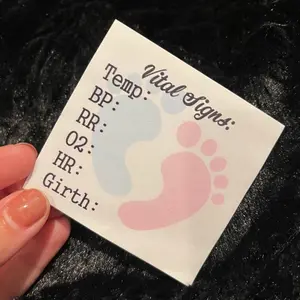 NICU Vital Signs Sticky Notes - 50 Sheets, 3x3 Size