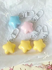 3/20pcs Cute Star-shaped Pendant Keychain, Lovely Star Key Ring For Wallet Backpack Decoration - perfect for Music Festival