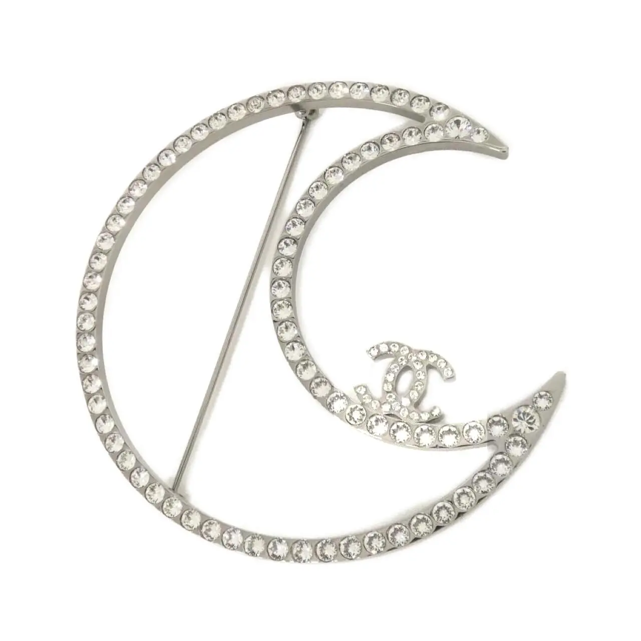 Pre-owned CHANEL Gold-plated Small Leather Goods Crystal Brooch