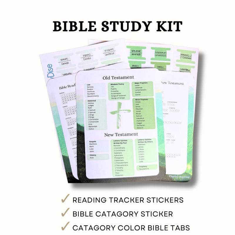 Bible study kit with reading tracker