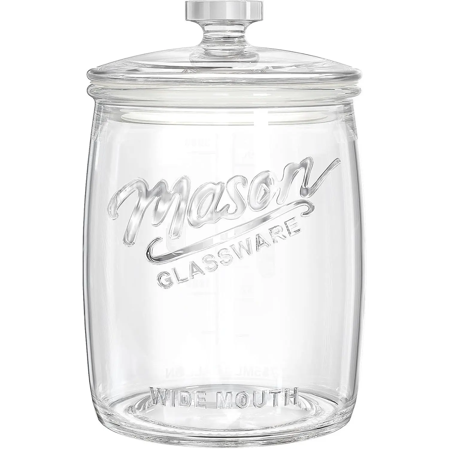 1 Gallon Glass Cookie Jar, Large Glass Jar with Airtight Lid, Glass Food Storage Container for Cookies, Candy, Flour, Dog Treats, Coffee, Ideal for Laundry Room Storage & Pantry