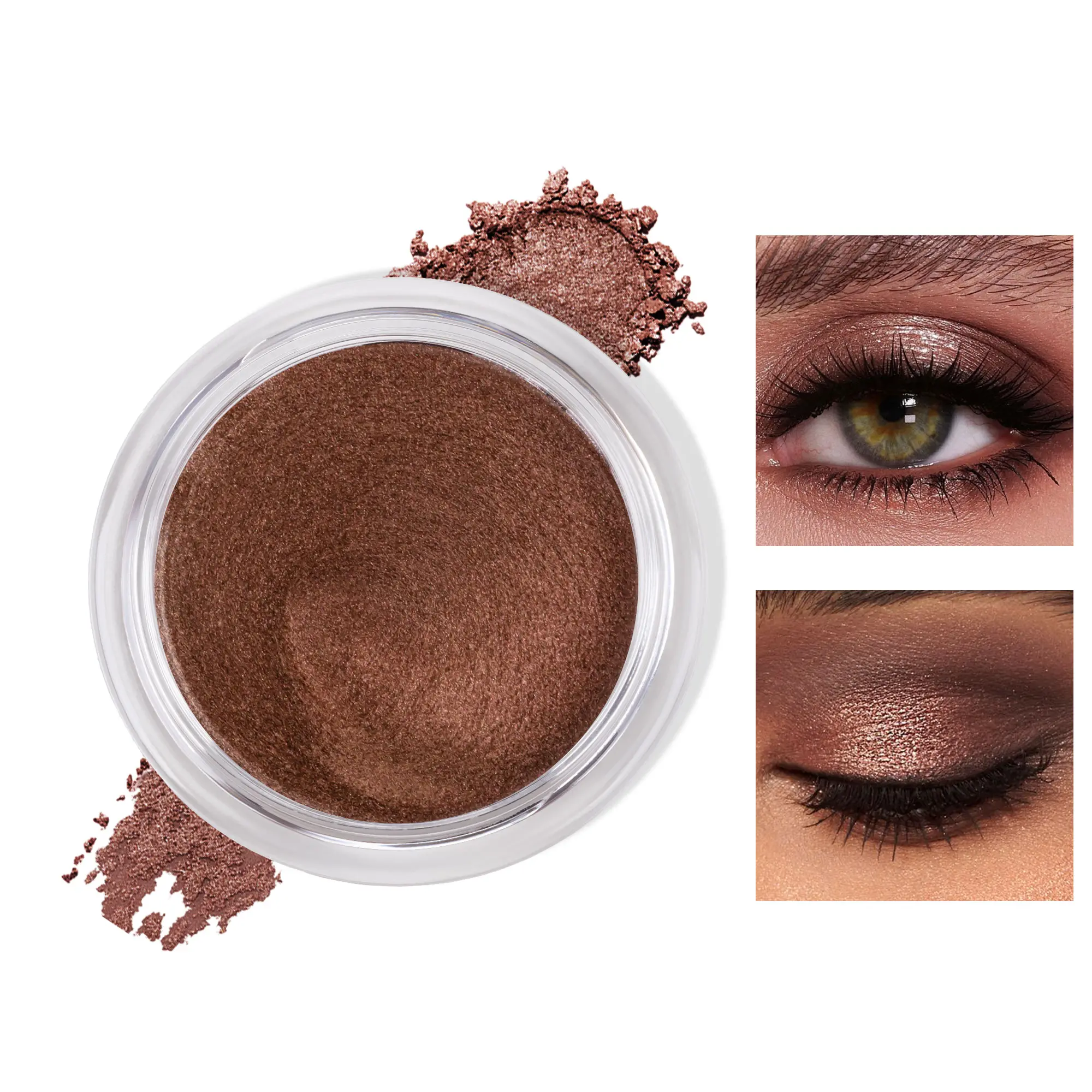 Cream Mousse Eyeshadow, Shimmer Metallic Single Eye Shadow, Smooth Easy-to-Blend Texture, 8 Versatile Shades for Soft Glam, Smokey Eye, Daily Makeup, Night Out & Holiday Looks, 8g