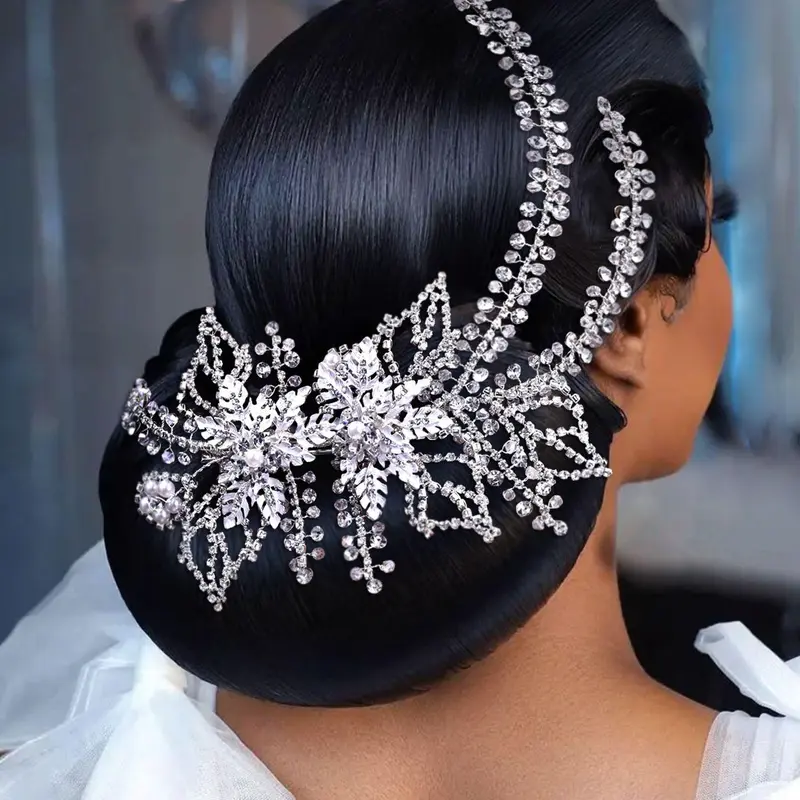 Rhinestone Decorated Jewel Hair Comb, Hairpiece, Decoration, Elegant Bridal Headwear for Wedding Bridal Party Formal Occasions, Fashion Hair Accessories for Women