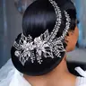 Rhinestone Decorated Jewel Hair Comb, Hairpiece, Decoration, Elegant Bridal Headwear for Wedding Bridal Party Formal Occasions, Fashion Hair Accessories for Women