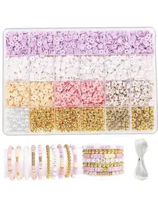 Soft ceramic sheet college style handmade bead DIY material package set box bracelet jewelry accessories bracelet beads