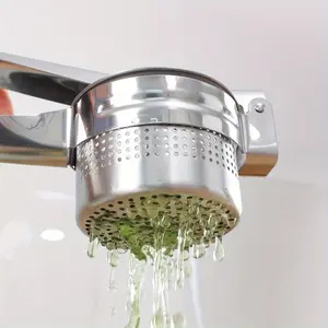 1pc, Potato Ricer, Stainless Steel Potato Masher, Food Ricer, Fruit Press, Vegetables Press, Potato Press, Potato Crusher, Manual Potato Ricer, Vegetable Crusher, Kitchen Tool, Kitchen Gadget