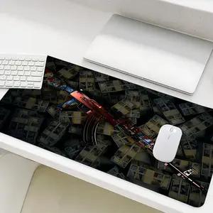Money Pattern Mouse Pad, 1 Count Rectangle Gaming Mouse Pad, Non-slip Mouse Pad, Office Desk Keyboard Mouse Mat for Home Game Room