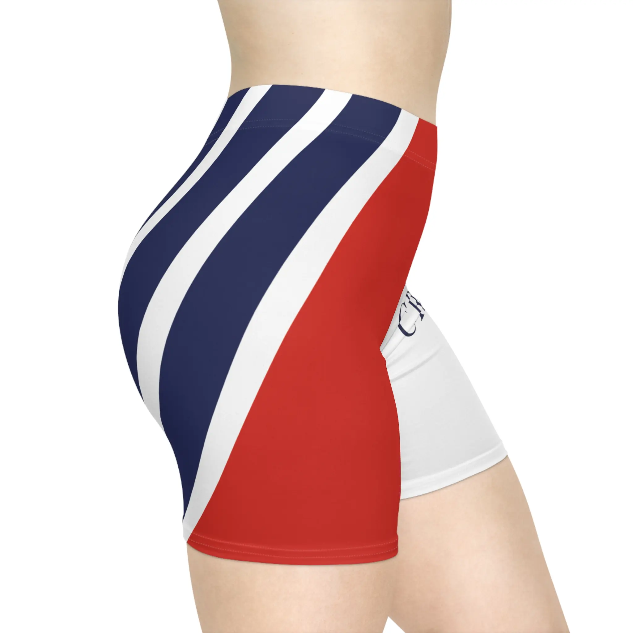 crwlspce Red White & Blue Women's Cycling Shorts | High-Performance, Comfortable Bicycle Shorts