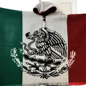 Alpaca poncho MX flag design