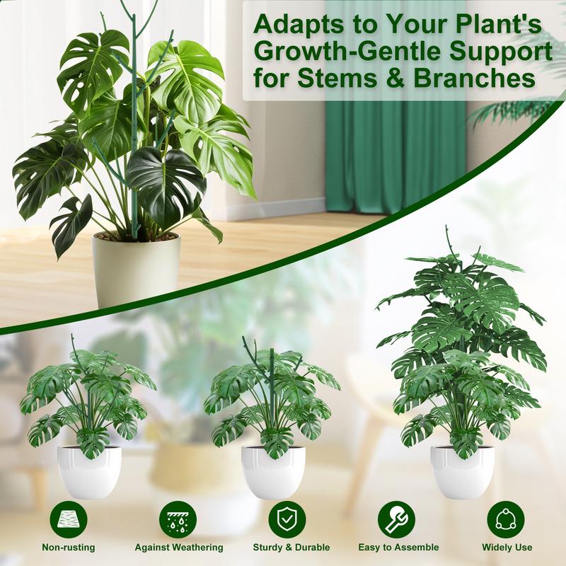 Stackable Monstera Plant Support: Garden Stakes for Climbing Plants Stem Support – Durable Plant Accessories for Indoor Outdoor Potted Plants, Pothos, Vine, Flower