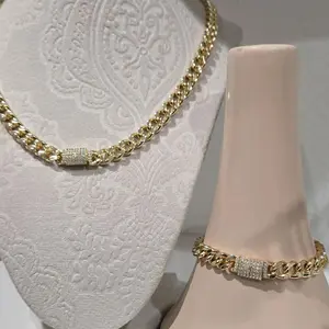 High Quality Gold Plated Monaco Set - Luxury Chain Necklace & Bracelet Set for Men Women