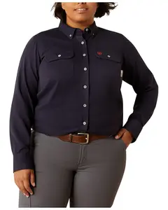 Ariat Women's Women'S Fr Inherent Long Sleeve Button-Down Work Shirt Plus - 10054455-Pls