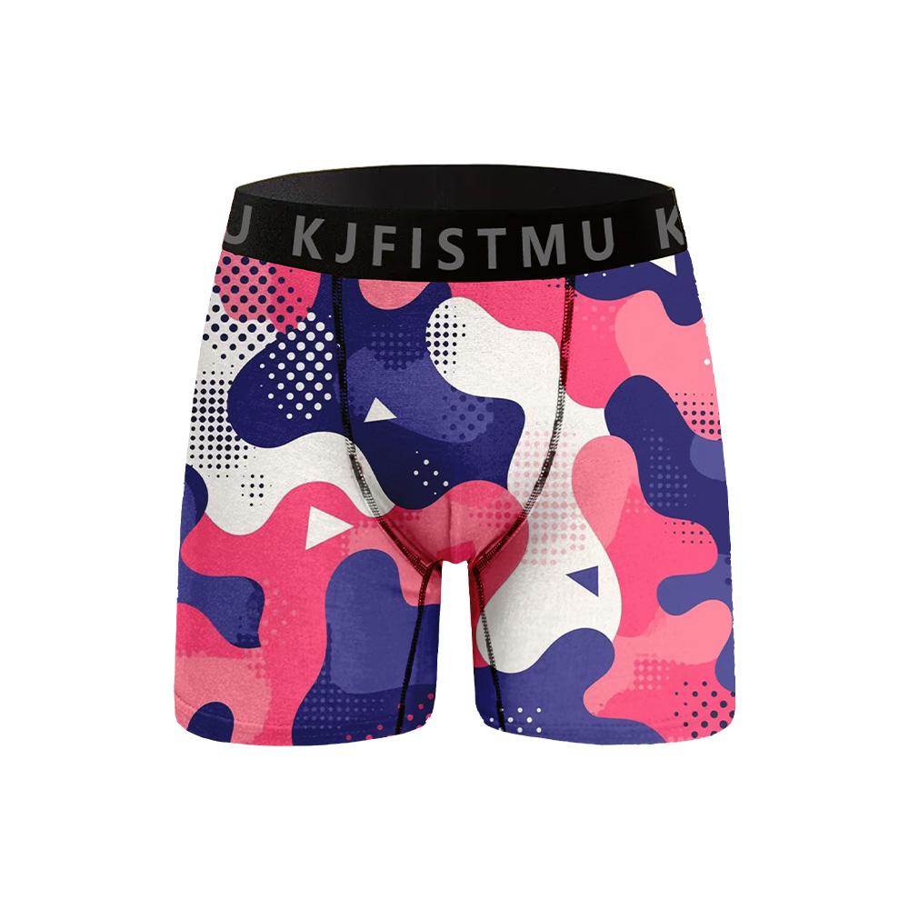 KJFISTMU 10-piece men's printed boxer briefs, casual, comfortable, and breathable, antibacterial and odor-resistant, long-lasting shape retention. Soft daily wear underwear, suitable for year-round wear, elastic boxer briefs for men. Menswear Socks