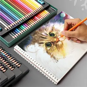 Creative Artists' 48/72/120Colors Water Soluble Colored Pencils 48 Slot Case with Sharpener for Detailed Art Sketching Ideal for Artists anime design