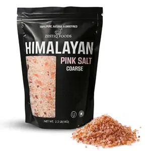 100% Organic Himalayan Coarse Pink Salt – Pure, Mineral-Rich Coarse for Cooking & Health | 2.2 lb Bag