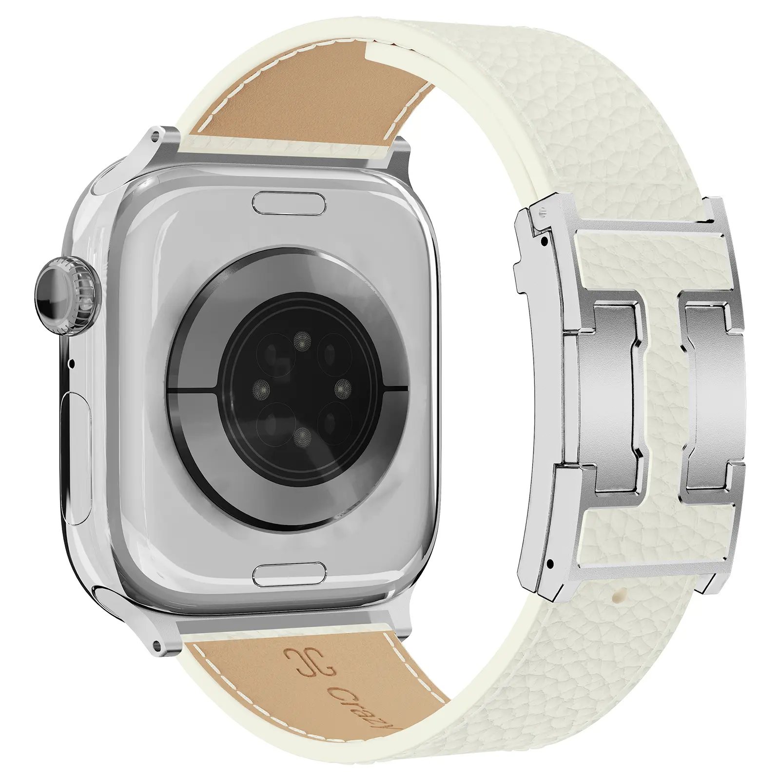 Off White+Silver Buckle