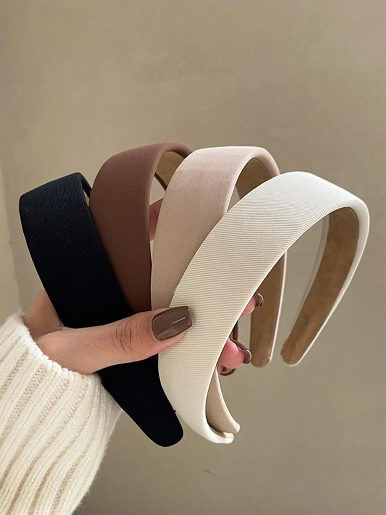4pcs 38cm/14.96in Circumference Women's Vintage Elegant Solid Color Headbands, Hairband, Headband Accessory, Fashion Versatile Hair Accessories Suitable For Daily Wear, Washing Face, Makeup, Outfit Matching ,Head Piece, Headband Set