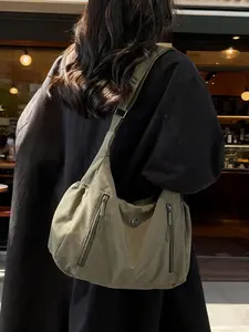 Nylon fabric women's crossbody bag, large-capacity bag, casual lightweight soft bag, shoulder bag, travel and shopping bag, commuter bag