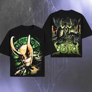 Lokii "God of Story" - MCUU Edition Double Printed Oversize Lightweight Tee TV series Vintage Graphic Design Top Cotton Comic Movie Superheroes Streetwear T-Shirt Clothes Menswear Womenswear.