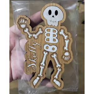11-Piece Hand-Painted Skeleton Puzzle – Halloween Décor