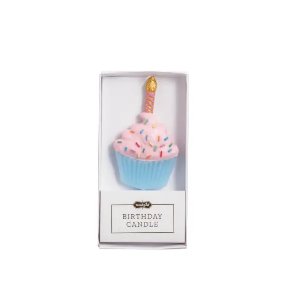 Cupcake Figural Birthday Candle