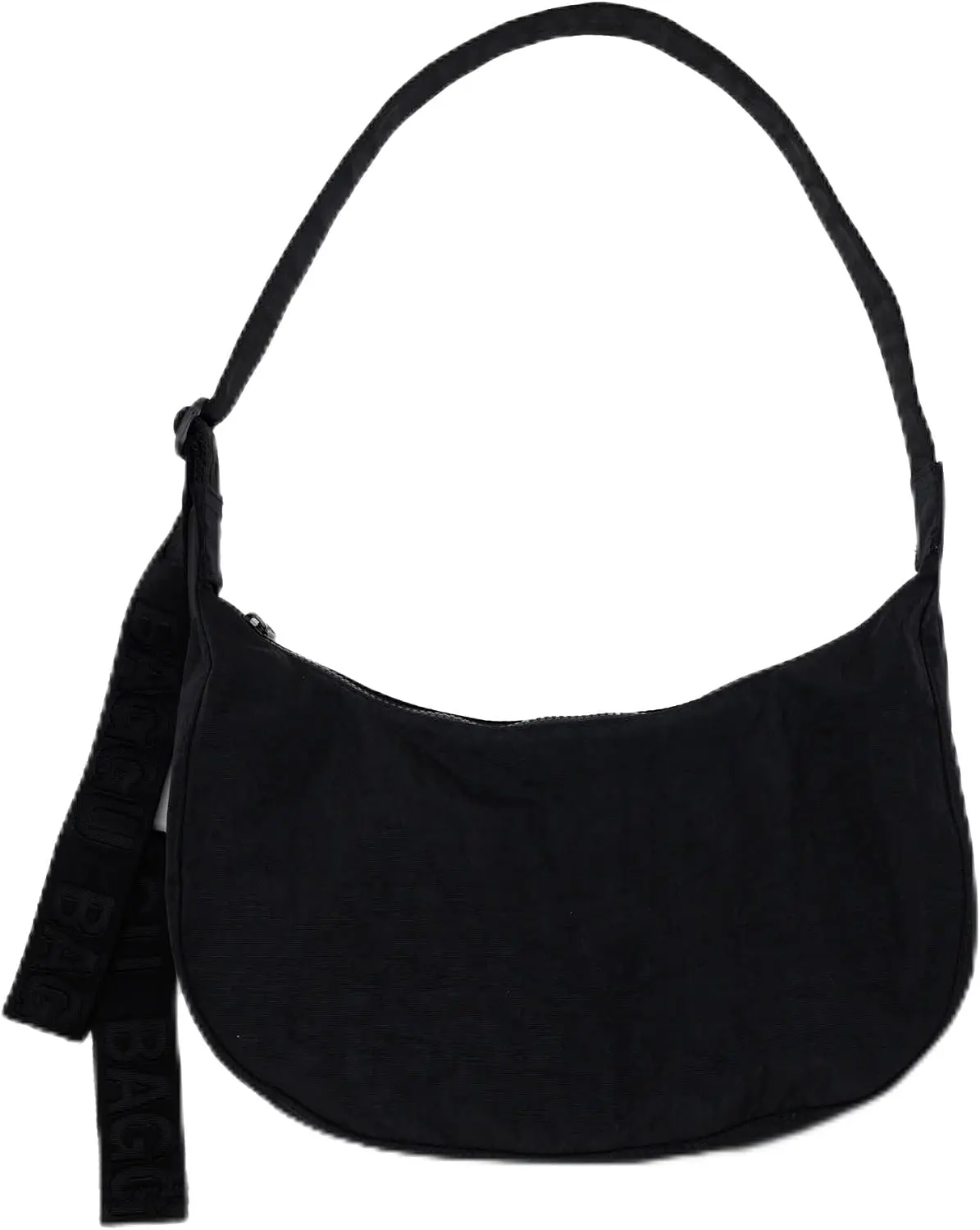 BAGGU Medium Nylon Crescent Bag Adjustable Crossbody 100% Recycled Nylon, Machine Washable - 13.75 x4"x8"