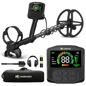 Metal Detector for Adults Professional - 2X Larger Backlit Color LCD, Higher Accuracy Gold Detector with 10" Double-D Waterproof Coil, New Advanced DSP Chip, 5 Modes for Beach&Gold Hunting