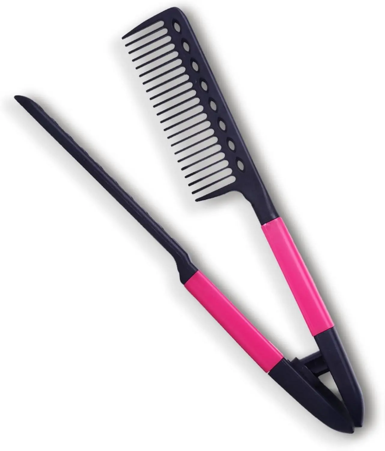 r Hair Straightening Comb - Straightener Comb for Flat Iron - Makes Styling Easy - Get Straight Hair in Minutes (Pink)