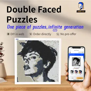 Anniversary double-sided puzzle gift, pixel-lili 3D stereo portrait double-sided puzzle, can infinitely create DIY different patterns of the puzzle, suitable for Valentine's Day, birthday gifts, anniversary, etc