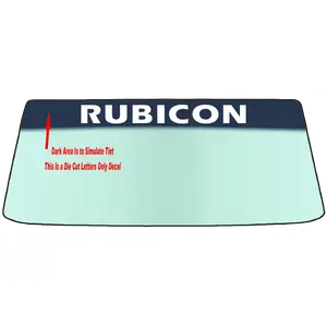Fits A JEEP RUBICON Vehicle Custom Windshield Banner Graphic Die Cut Decal - Vinyl Application Tool Included