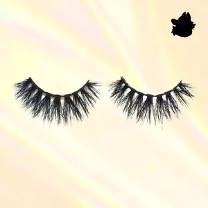 Gia 23mm Open Eye Fluffy Wispy Dense Reusable Glue-on Strip Eyelashes Glam with Luxury Casing Lightweight Makeup Flawless Cosmetic
