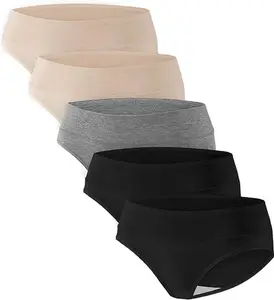 Womens Maternity Panties Foldable Maternity Underwear Under Bump Pregnancy Postpartum Brief Pack of 5