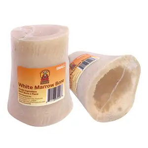 (6 Pack) Barking Buddha Small White Bone for Toy to Small Dogs / Strong Chewers